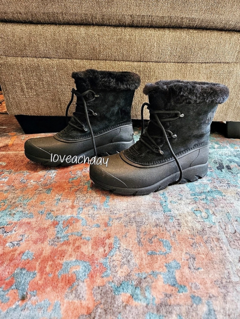 Sorel☆Joan of Arctic Black Winter Boots US 8 Like New